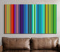 Multicolored Canvas Stripes Abstract Modern Paper Poster or Canvas Print Framed Wall Art