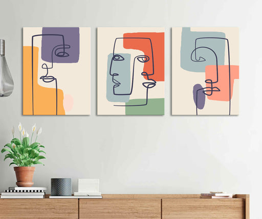 Set of 3 Vintage Picasso Print  Exhibition Poster Gallery Wall, Cubism Matisse set of Three Minimalist Colourful Set