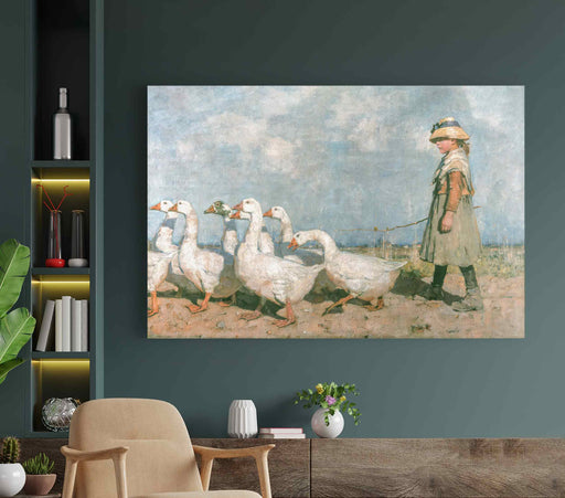 James Guthrie The Goose Girl Reproduction Paper Poster or Canvas Print Framed Wall Art