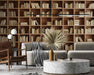 Beautiful Bookshelves on Self-Adhesive Fabric or Non-Woven Wallpaper