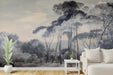 Forest in the Fog on a Hill on Self-Adhesive Fabric or Non-Woven Wallpaper
