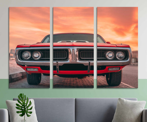 Classic Luxury Vintage Car Poster or Canvas Print Framed Wall Art