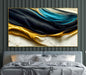 Abstract Painting Minimalism Turquoise Gold  Poster or Canvas Print Framed Wall Art