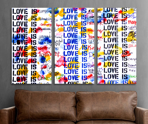 Abstract Painting "I Love You" Paper Poster or Canvas Print Framed Wall Art