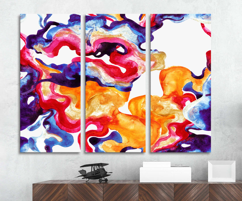 Abstraction Watercolor Paper Poster or Canvas Print Framed Wall Art