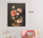 Vintage Still Life with Flowers Poster or Canvas Print Framed Wall Art