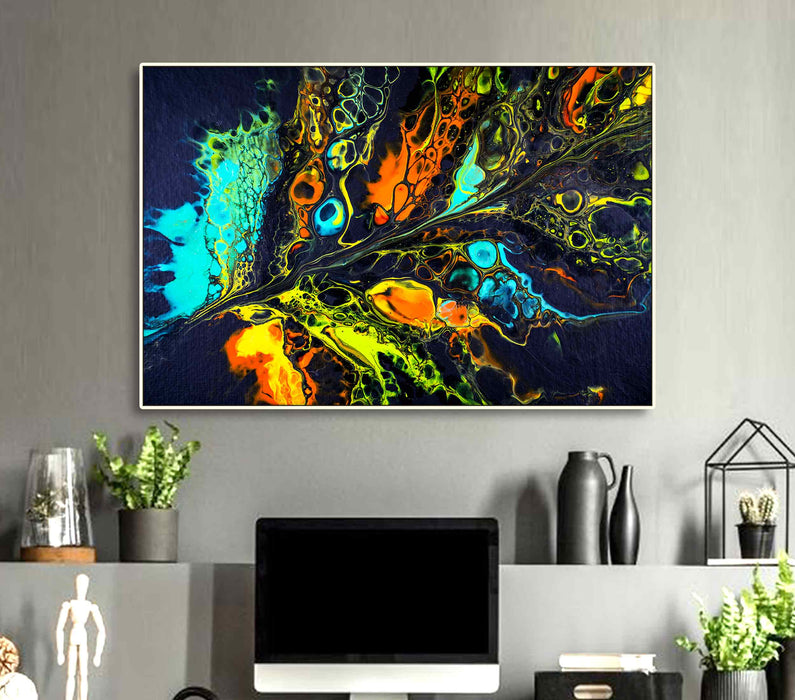 Colorful Abstraction Poster or Canvas Print Framed Wall Art