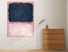 Dark Blue Pink Painting Modern Aesthetic Home Decor for Living Room Bedroom Paper Poster or Canvas Print Framed Wall Art