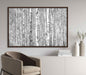 Snowy Birch Forest Poster or Canvas Print Framed Wall Art