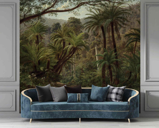 Beautiful Tropical Forest on Self-Adhesive Fabric or Non-Woven Wallpaper
