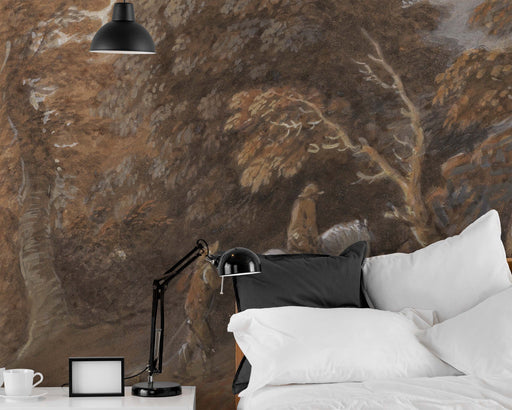 Autumn Landscape on Self-Adhesive Fabric or Non-Woven Wallpaper