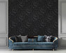 Classic Dark Vintage Pattern on Self-Adhesive Fabric or Non-Woven Wallpaper