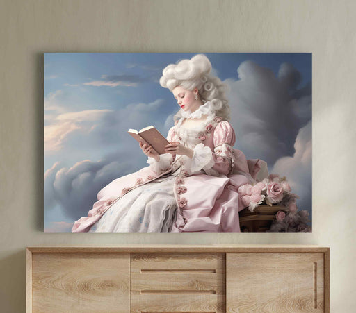 Beautiful Girl On Canvas Retro Pink Living Room Wall Decor Girl one panel Paper Poster or Canvas Print Framed Wall Art