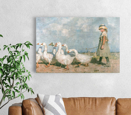 James Guthrie The Goose Girl Reproduction Paper Poster or Canvas Print Framed Wall Art