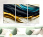 Abstract Painting Minimalism Turquoise Gold  Poster or Canvas Print Framed Wall Art
