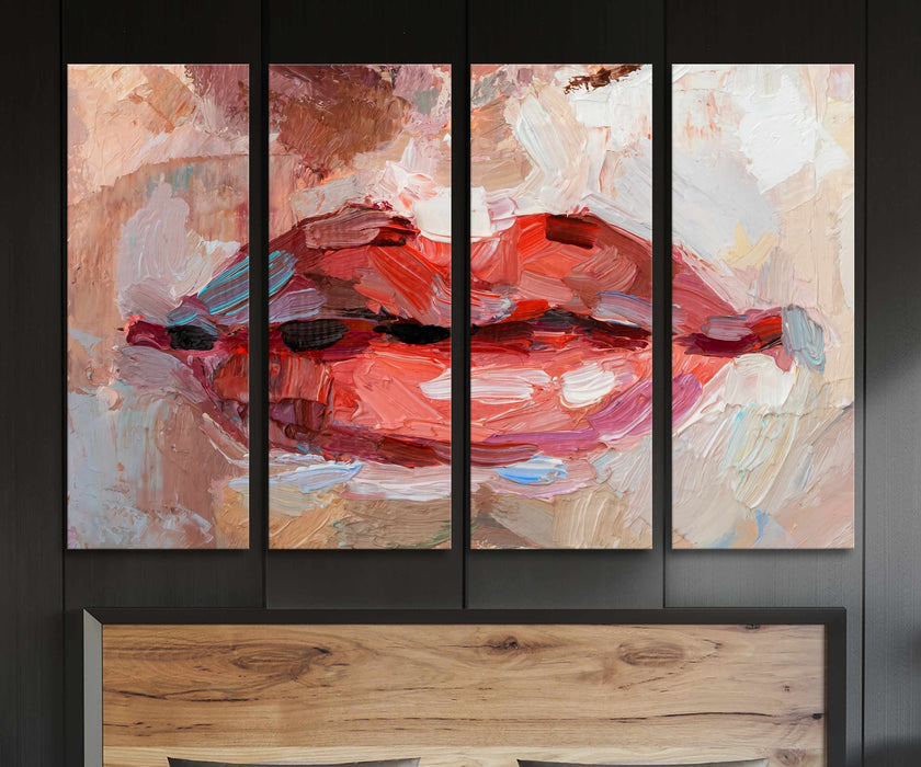 Lips Oil Painting Reproduction Paper Poster or Canvas Print Framed Wall Art