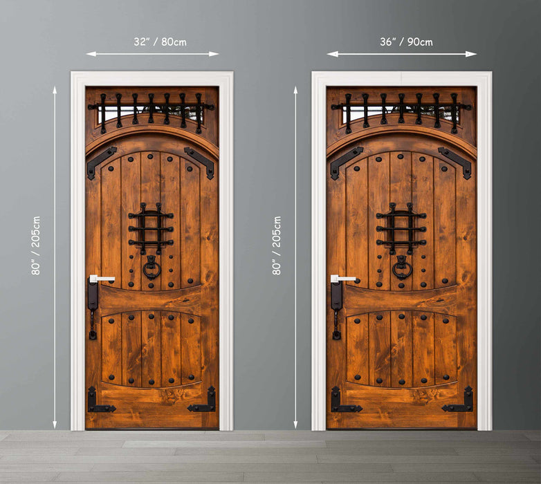 Wooden Old Door Large Door Sticker