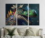 Angry Dinosaur canvas Print Colorful Floral Art, AI Dinosaur Illustration Poster or Canvas Print Framed Wall Art