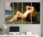 Beautiful Redhead Nude Girl Paper Poster or Canvas Print Framed Wall Art