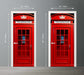 Red Telephone Box Door Sticker