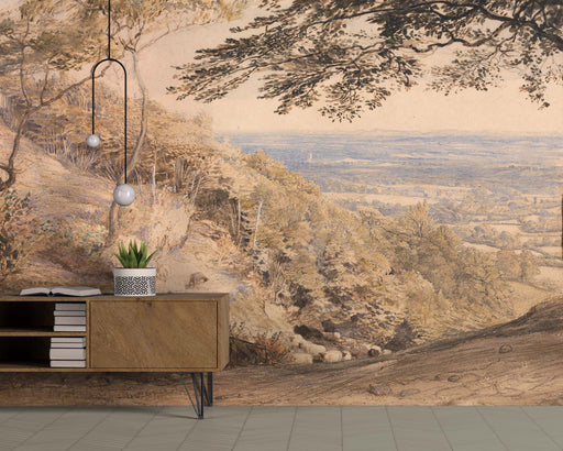 A Beautiful Forest on a Hill art on Self-Adhesive Fabric or Non-Woven Wallpaper