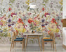 Beautiful Colorful Flowers on Self-Adhesive Fabric or Non-Woven Wallpaper