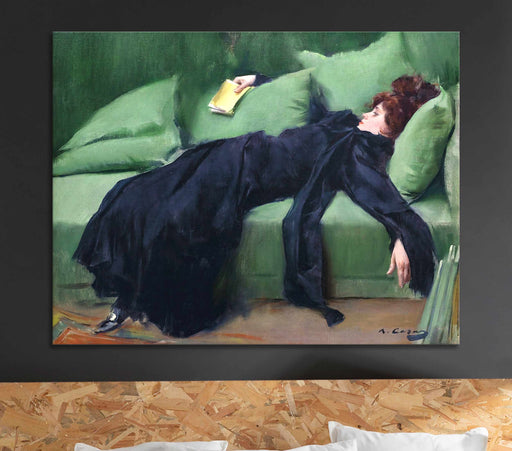 Decadent Young Woman after the Dance Paper Poster or Canvas Print Framed Wall Art