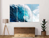 Blue Wave of the Ocean Paper Poster or Canvas Print Framed Wall Art