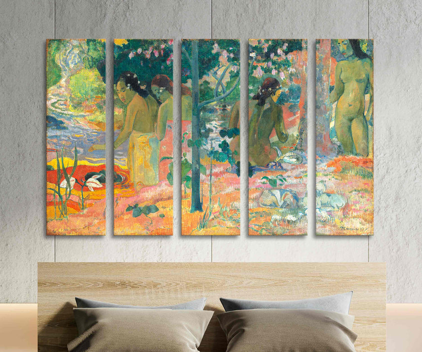 Swimsuits - Paul Gauguin Reproduction, Tahitian Art, Tropical Landscape Poster or Canvas Print Framed Wall Art