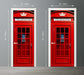 Red Telephone Box Door Sticker