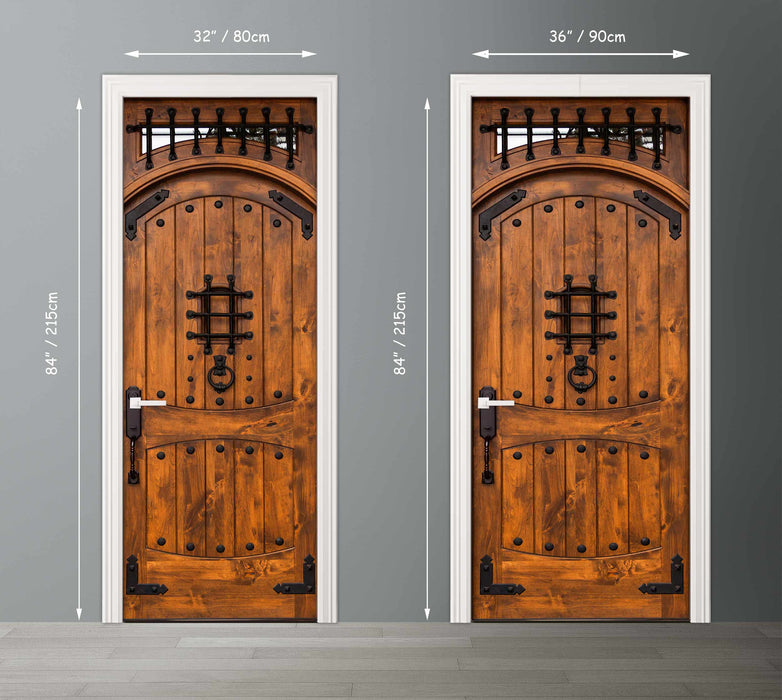 Wooden Old Door Large Door Sticker