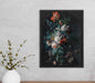 Vase with Beautiful Flowers Paper Poster or Canvas Print Framed Wall Art