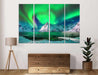 Beautiful Aurora Borealis Mountains Nature Landscape Paper Poster or Canvas Print Framed Wall Art