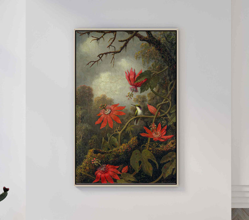 Red Exotic Flowers by Martin John Head Paper Poster or Canvas Print Framed Wall Art