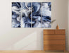 An Abstraction of Riotous Blue Paper Poster or Canvas Print Framed Wall Art