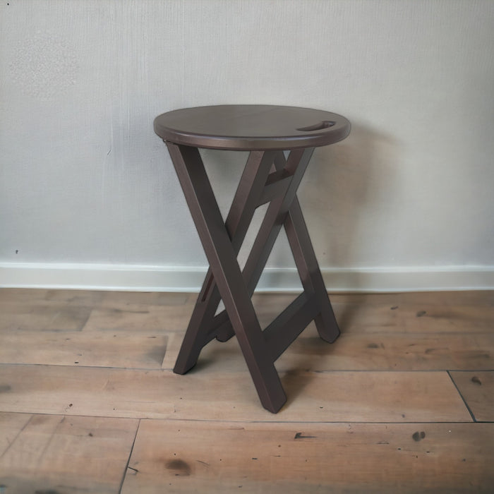 Dark brown chair Folding wooden ash bar or kitchen stool (Copy)