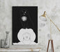 Black Cat Aubrey Vincent Beardsley one panel Paper Poster or Canvas Print Framed Wall Art