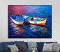 Boats Sea water Waves Poster or Canvas Print Framed Wall Art