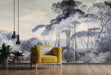 Forest in the Fog on a Hill on Self-Adhesive Fabric or Non-Woven Wallpaper