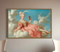 Madame Pampadour vintage decor Beautiful girl on canvas retro pink living room wall decor girl one panel paper poster or canvas print framed wall art