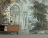 Rustic Vintage Landscape With Columns on Self-Adhesive Fabric or Non-Woven Wallpaper