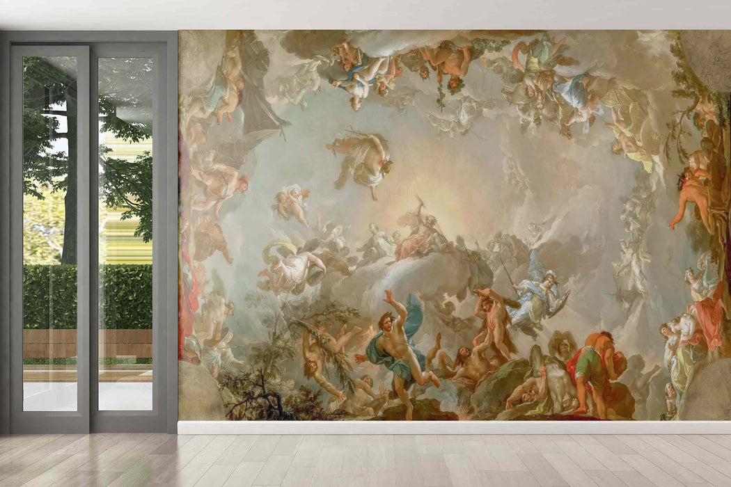 Olympus The Fall of the Giants Renaissance Large Wall Mural on Self-Adhesive Fabric or Non-Woven Wallpaper