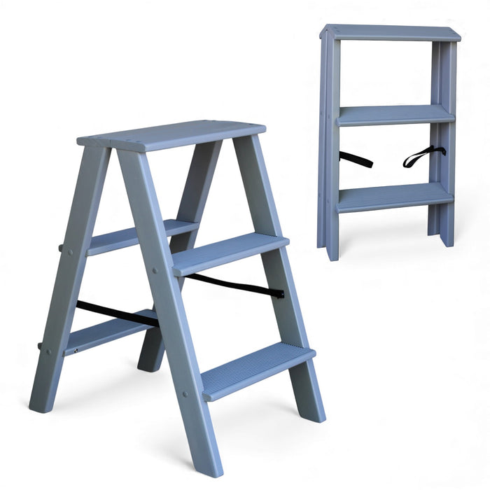 Natural Wooden folding small ladder