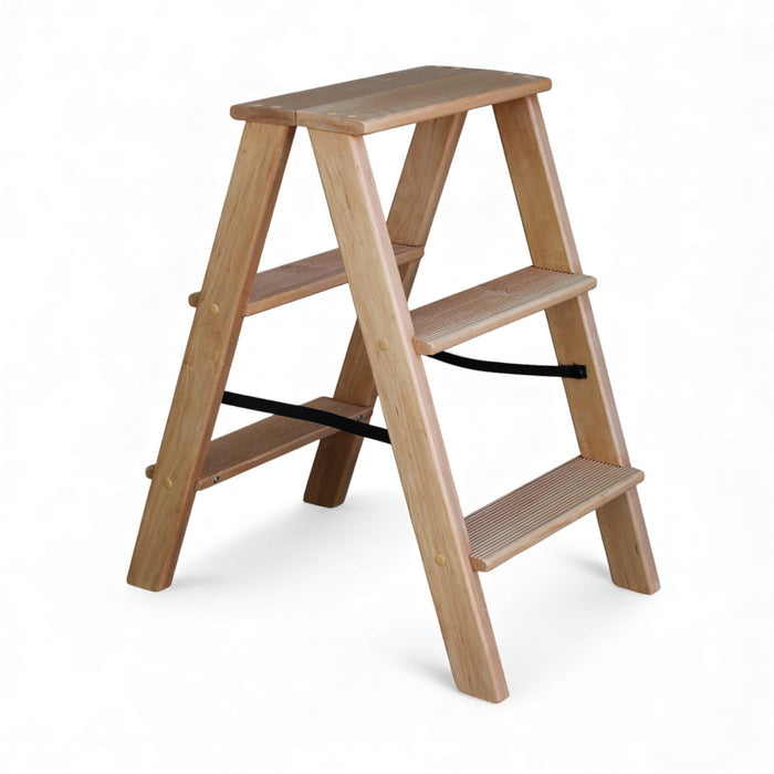 Natural Wooden folding small ladder