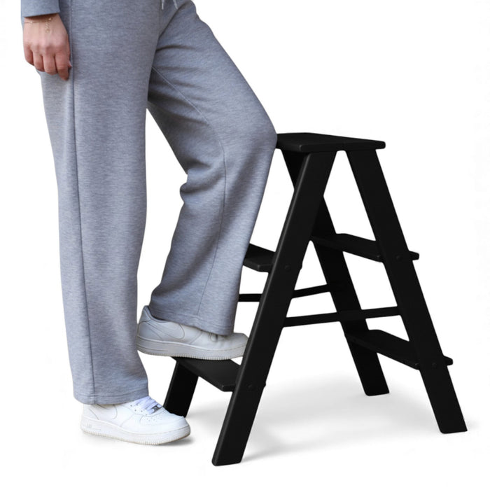 Natural Wooden folding small ladder