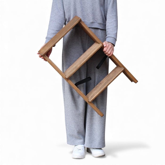 Natural Wooden folding small ladder