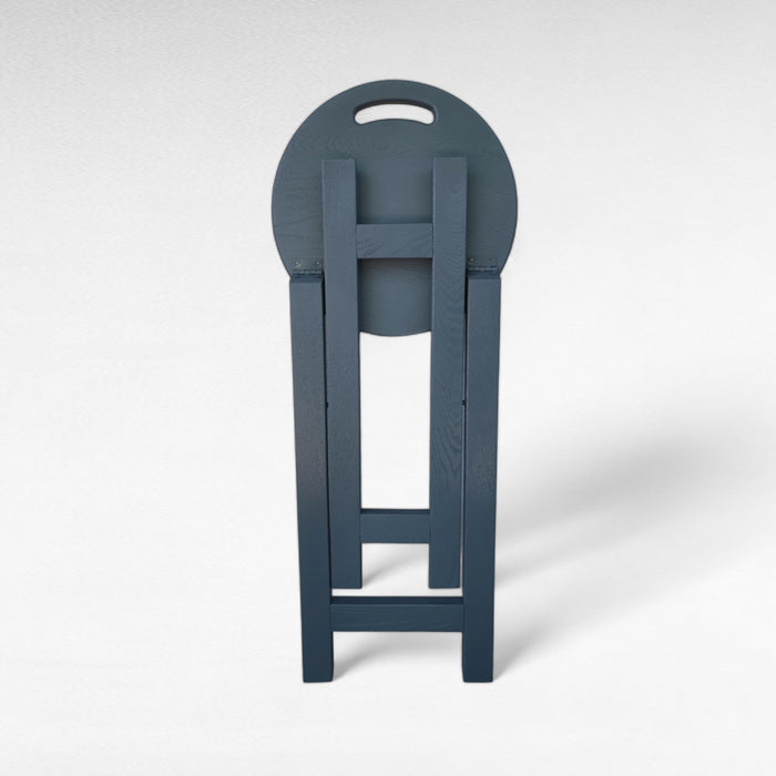 Gray graphite chair Folding wooden ash bar or kitchen stool
