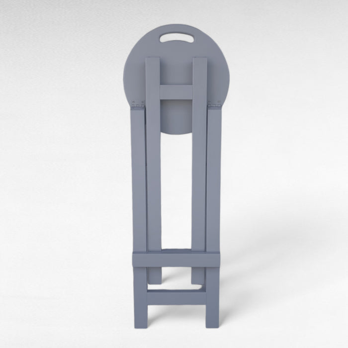 Gray chair Folding wooden ash bar or kitchen stool