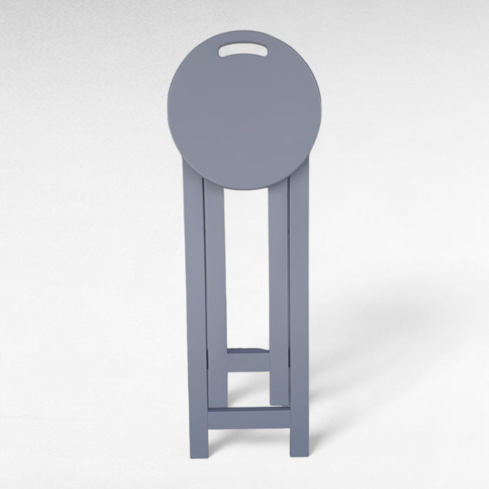 Gray chair Folding wooden ash bar or kitchen stool