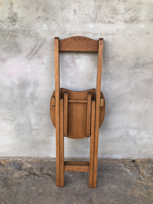 Tall wooden folding chair for kitchen or bar counter